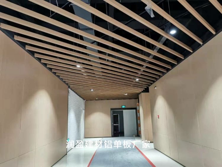 滨湖时代公馆地下商城-仿木纹铝方通吊顶项目