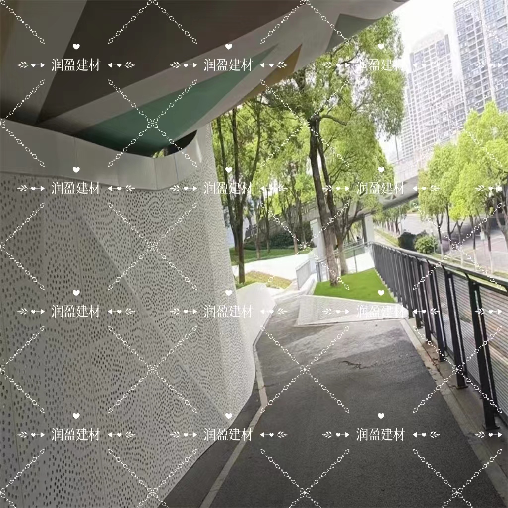 杭州户外公园冲孔铝单板景墙