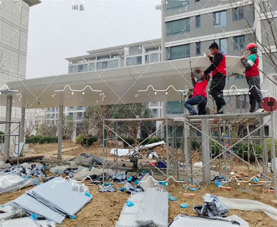 钢结构异形廊架铝单板