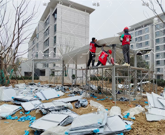 钢结构异形廊架铝单板